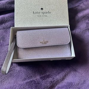 Kate Spade Tinsel Lilac Frost wristlet